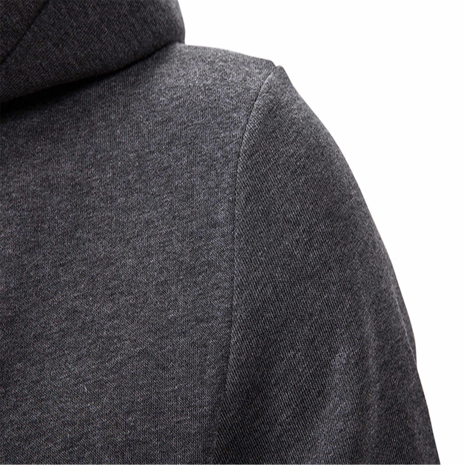 Felpa da uomo in cotone con cappuccio, tinta unita, oversize | Felpa invernale da uomo con cappuccio e coulisse, a maniche lunghe, leggera, per autunno e inverno