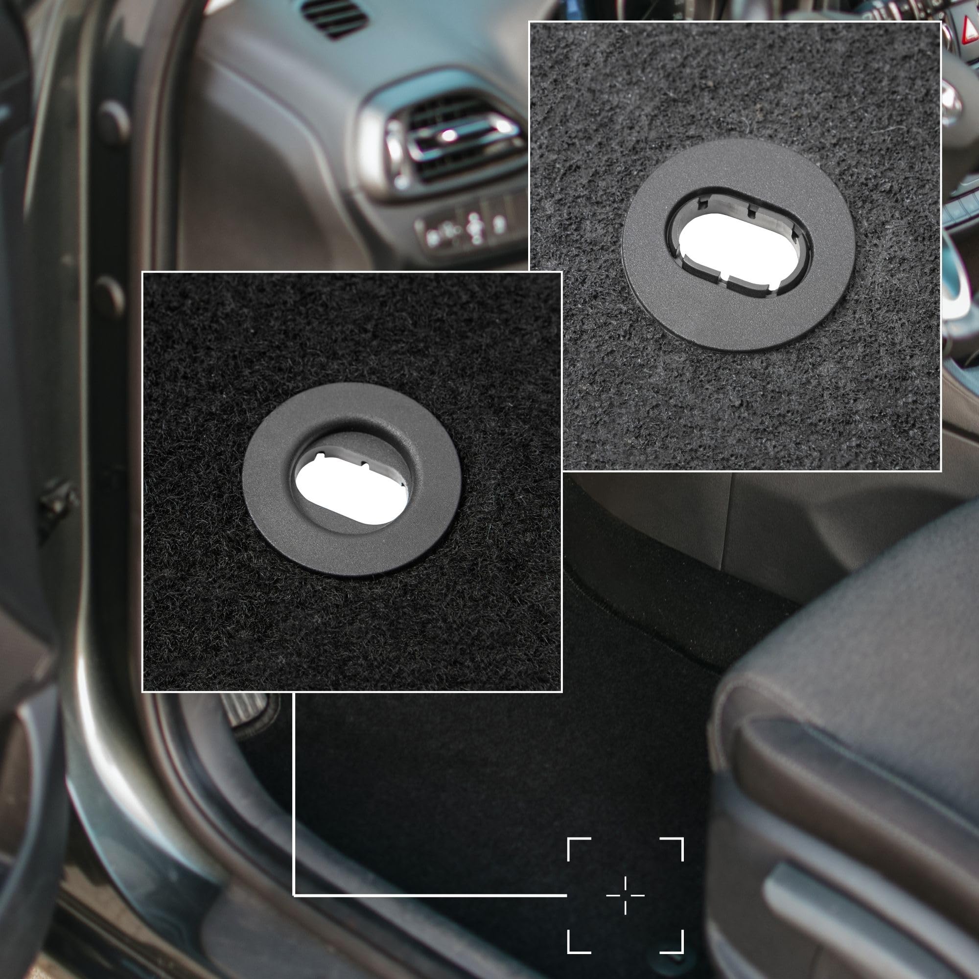 Tappetini Auto In Velluto WLG-BASIC Per Ford S-MAX MK2 (2015) - Set Da 4 Pezzi - Vestibilità Precisa E Antiscivolo - Colore Nero