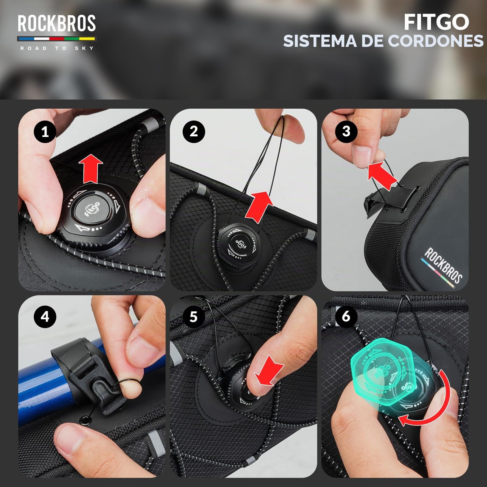 ROCKBROS Road to Sky Bolsa Bicicleta Cuadro Gran Capacidad 2L Bolsa de Almacenamiento para MTB BMX Bicicleta Carretera Ciclismo
