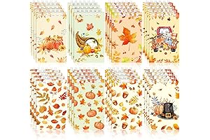 Watercolor Thanksgiving Notepads: Celebrate the Harvest with 48 Pcs of Fall Favors for Adults