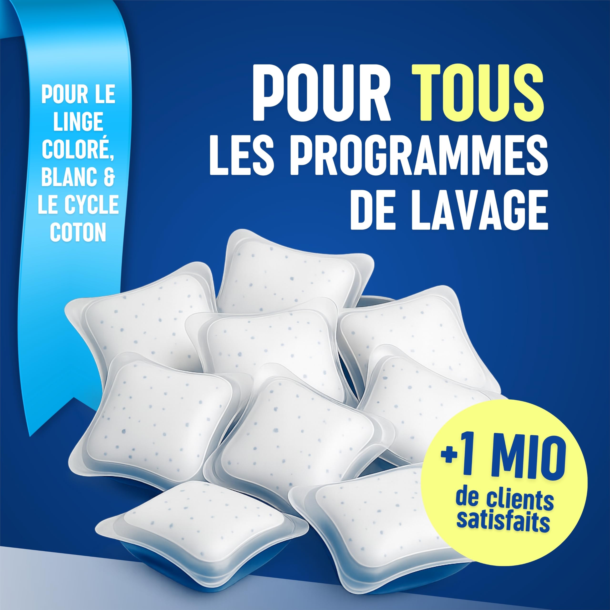 Cleanerist - Lessive en capsules tout-en-1 – 550 lavages (550 pods / 10 kg) – lessive universelle pour blanc, couleurs et linge clair – poudre soluble rapide – parfum frais