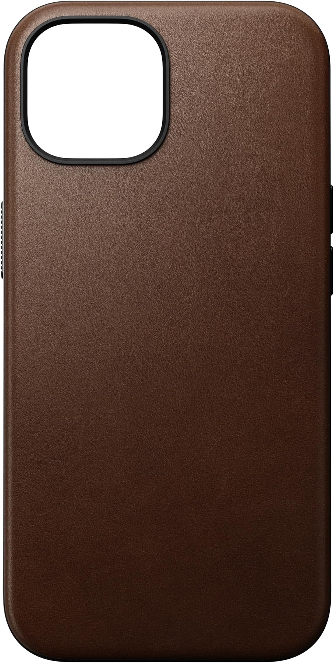 Nomad Modern Leather Case for iPhone 15 Case Leather Compatible with MagSafe & Wireless Charging Case, 360° Raised Edges Bumper Case & Drop Protection - Brown