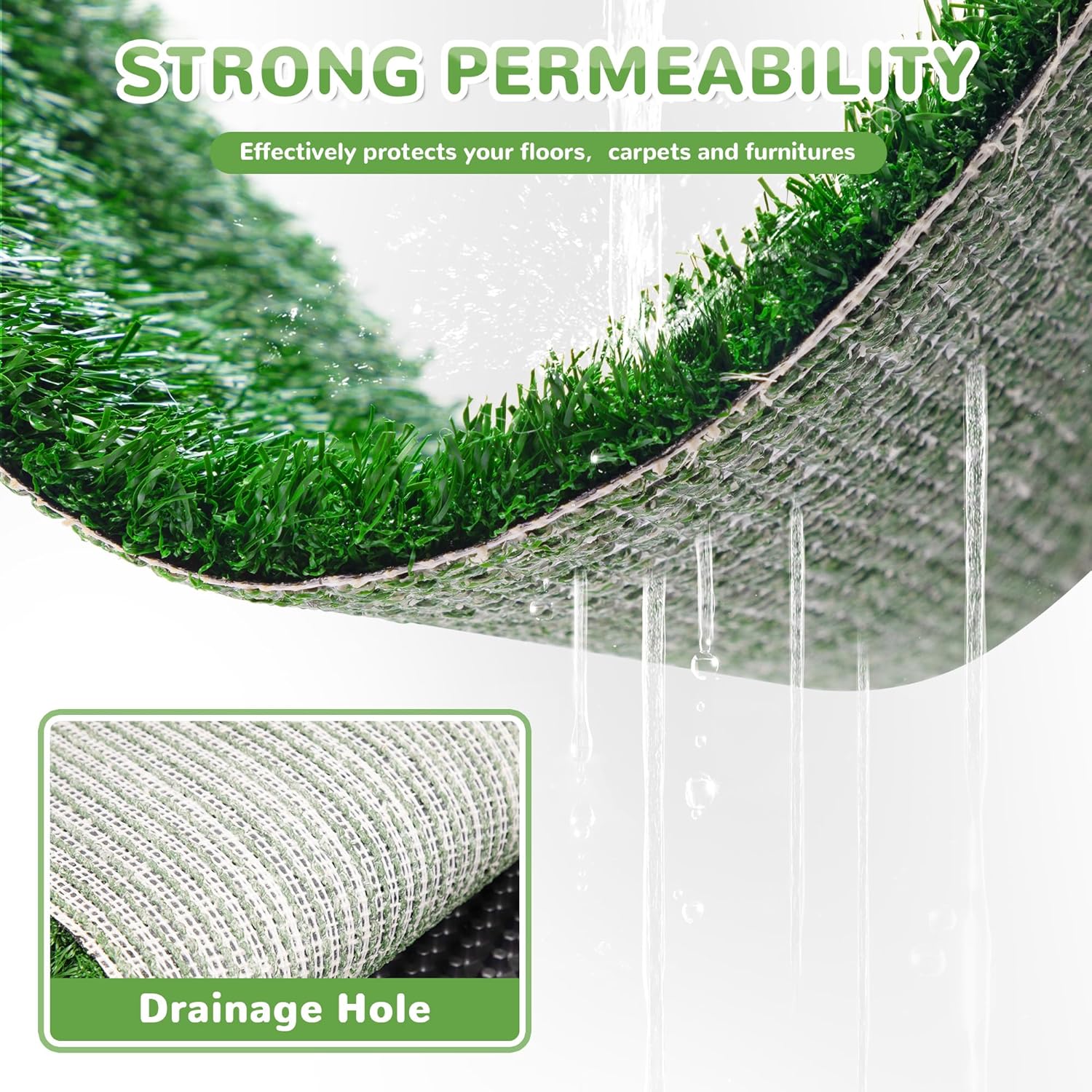 COZIWOW Fake Grass Pee Pad for Dogs, 25" x 20" Indoor Grass Potty for Dogs, Reusable Dog Pet Loo with Tray & Extra 2 PCS 23" x 18" Artificial Grass Training Pads, Portable Dog Litter Box Outdoor