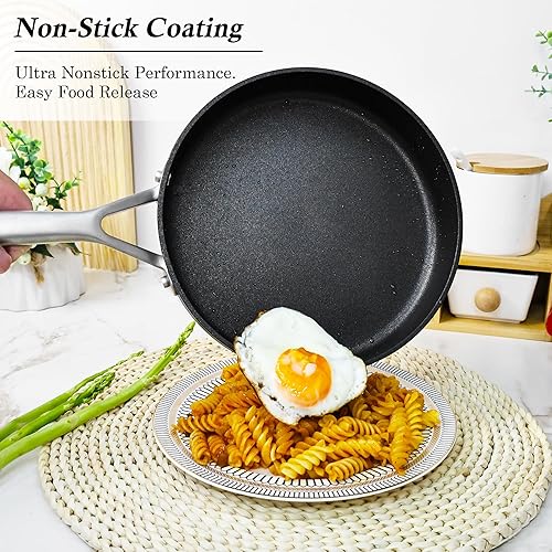 Miniatura 2 de Wodillo Juego de ollas y sartenes, juego de utensilios de cocina antiadherentes, juego de utensilios de cocina de inducción, juego de cocina