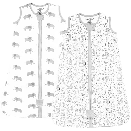 Baby Sleep Sack 0.5 TOG, Organic Cotton Baby Wearable Blanket, Swaddle Transition