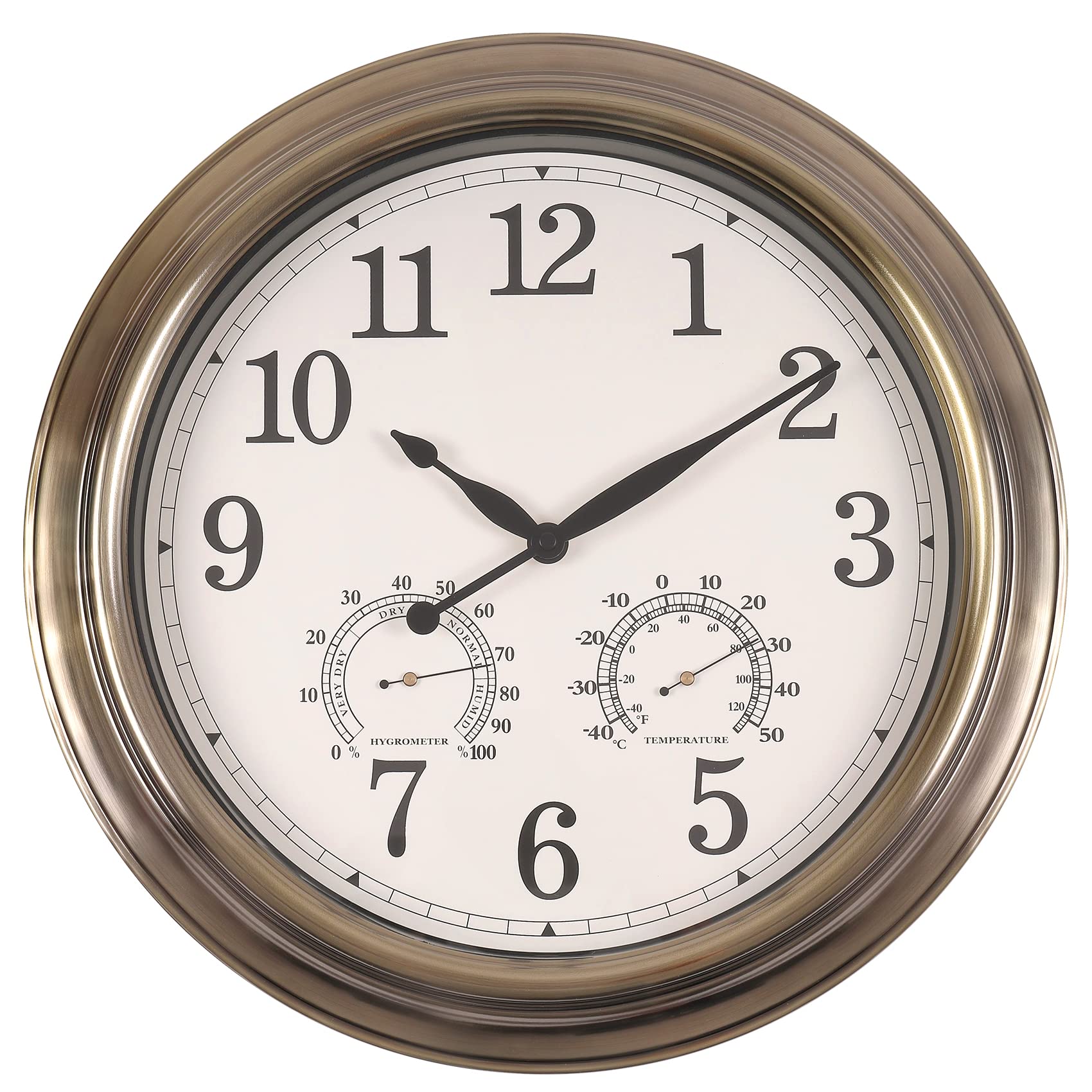 Horloge extérieure de 40,6 cm étanche pour ne plus perdre l'heure