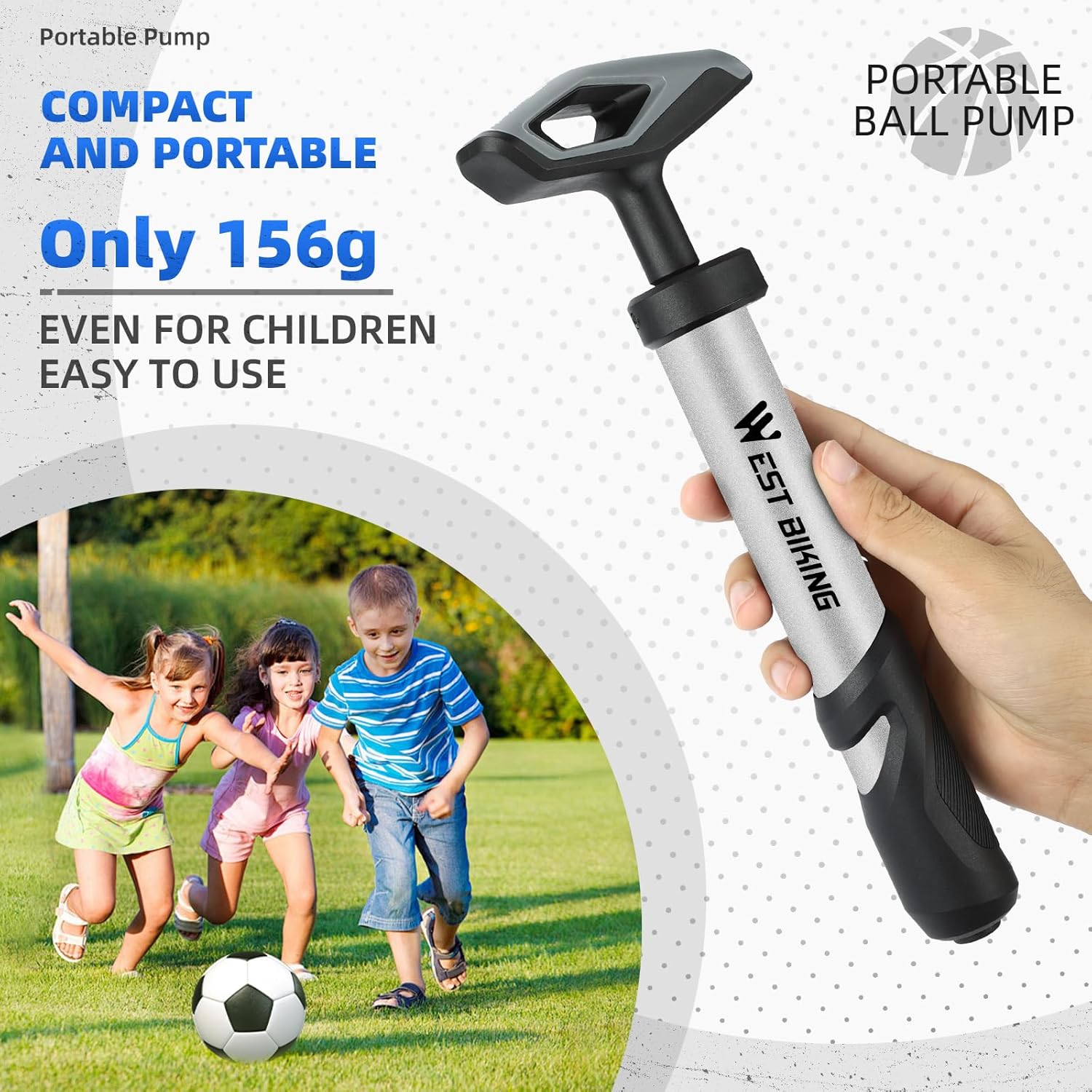Ball Pump With Needle, Portable Football Inflator Pump Come With Hose,Inflation Pump for Soccer, Basketball, Rugby, Balloons, Swimming Laps 4 814Cv12pfwL. AC SL1500