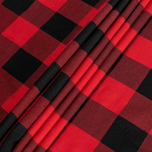 Miniatura 78 de Camino de mesa a cuadros de búfalo de 13 x 72 pulgadas, camino de mesa de Navidad a cuadros rojos y negros, camino de mesa a cuadros para cenas