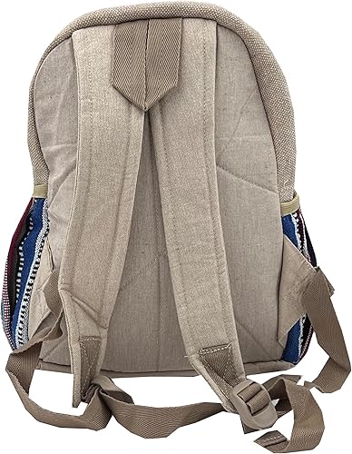 Miniatura 4 de KayJayStyles Mochila hecha a mano de cáñamo natural Nepal para mujeres y niñas, pequeña mochila ligera, Daypack5, Mochilas Daypack