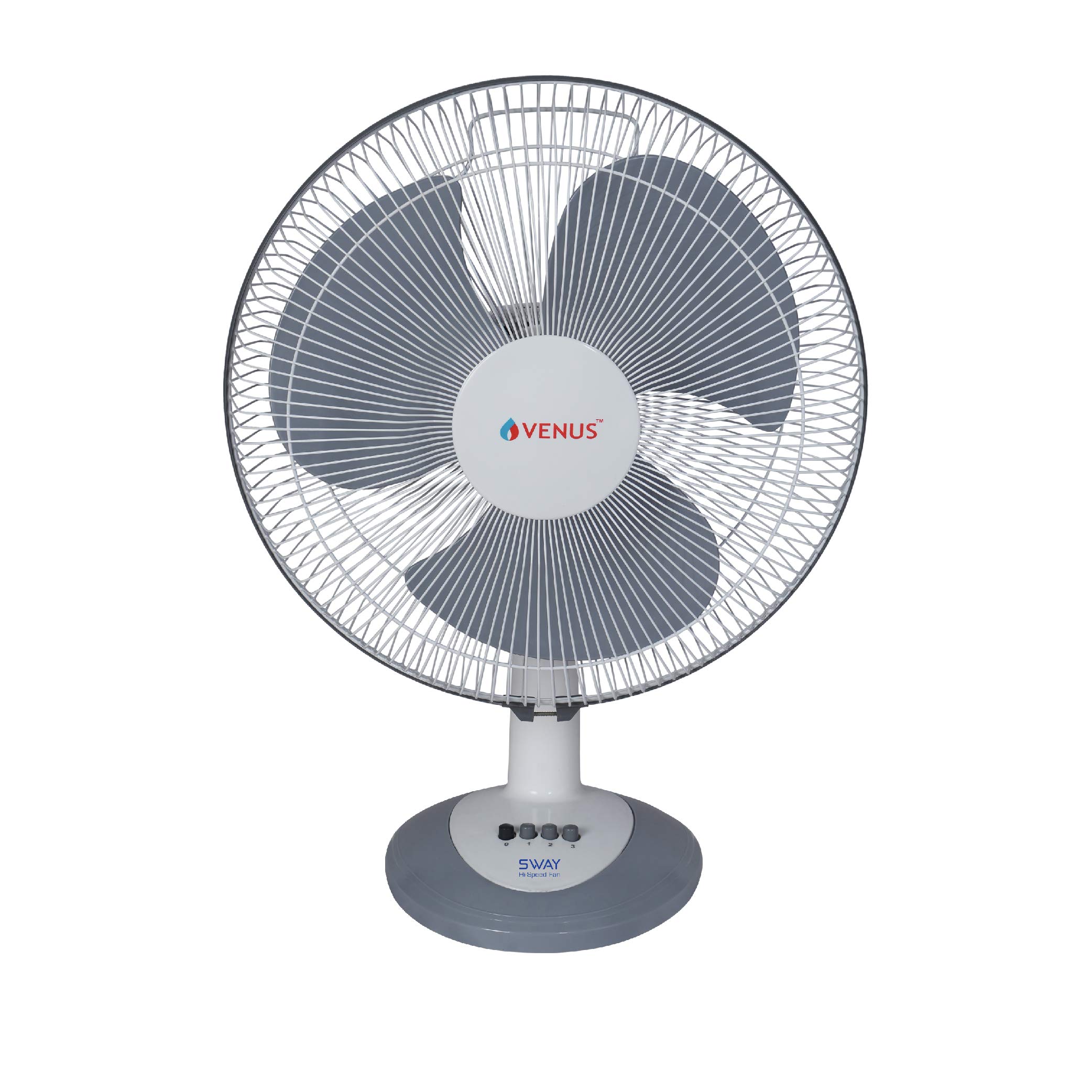 VENUSVENUS Sway Hi Speed Table Fan-STF 400 | 400mm | 120W | 3 Speed and Oscillation | 2250 RPM | 2 Years Guarantee (Grey)