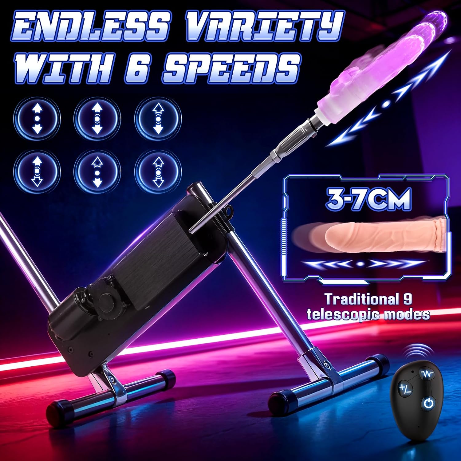 Sex Machine, Automatic Thrusting Dildo Machine with 3XLR Connector & Remote Control, Fuck Machine Love Machine for Women Men Couples with 4 Attachments