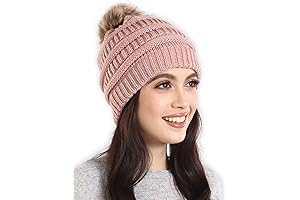 Beanie Hats for Women, Pom Pom Hat Soft Chunky Knit Beanie for Cold Weather