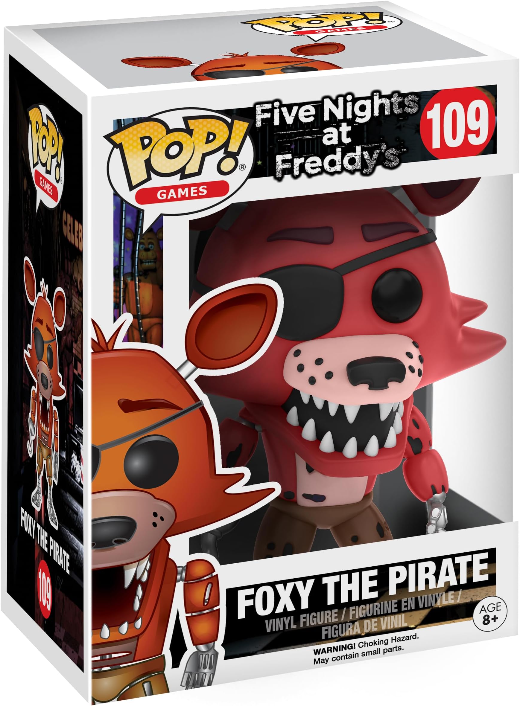 Five Nights at Freddy's - Foxy The Pirate Toy Figure Multi-Colored, 3.75 inches