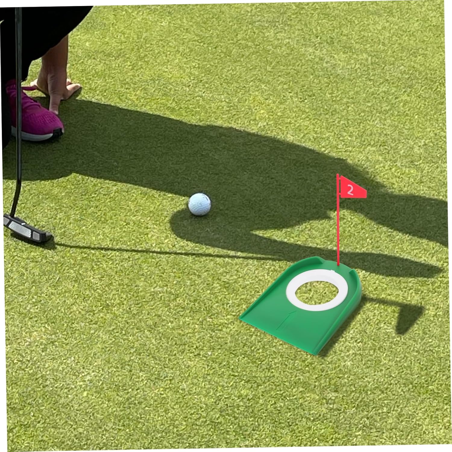 ibasenice 9Pcs Golf Putting Cup with Flag Plastic Training for Indoor and Outdoor Practice Compact Abs Material Accurate Inner Ring Design for Enhanced Putting Skills