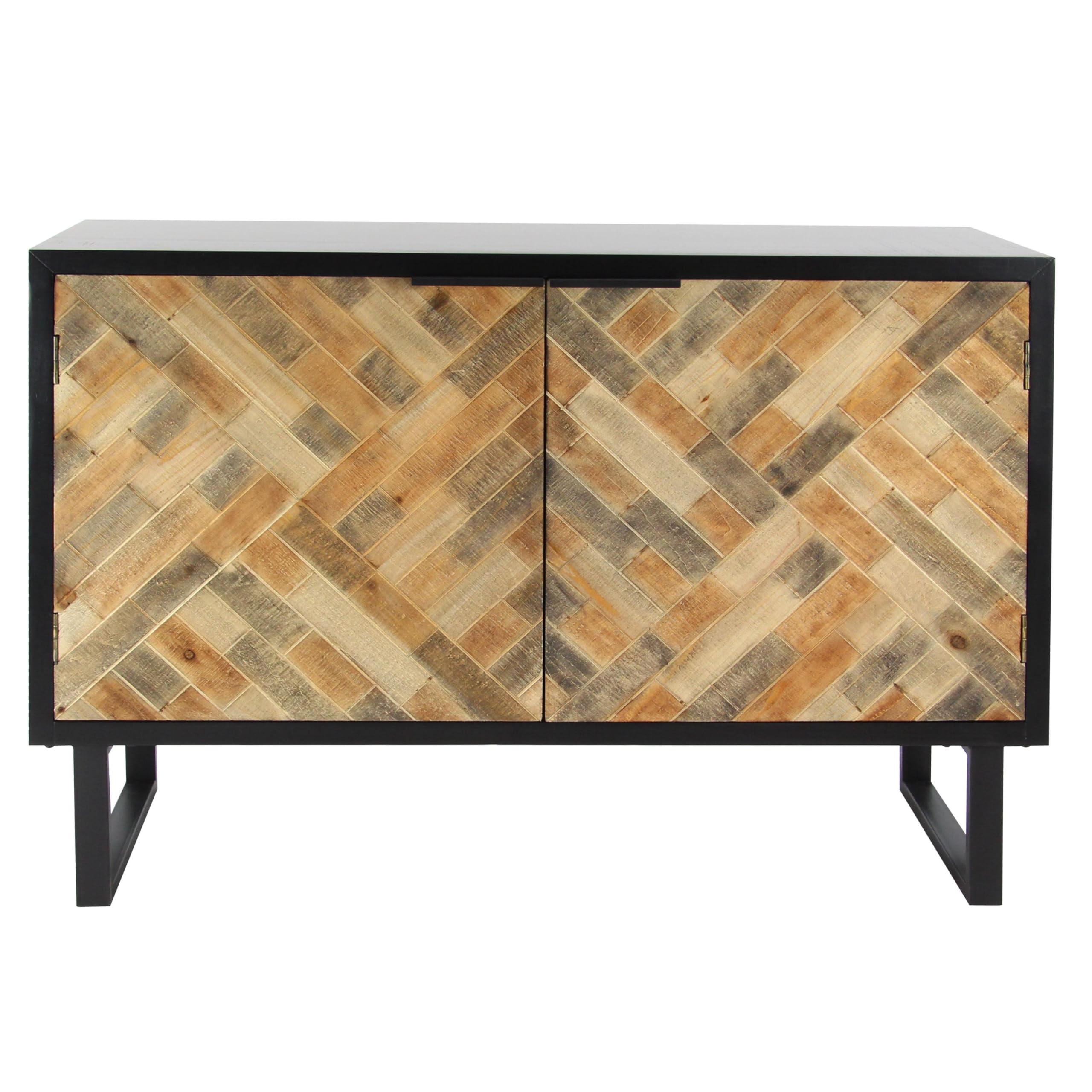 Amazon.com: Deco 79 Wood Geometric Room Cabinet 1 Shelf and