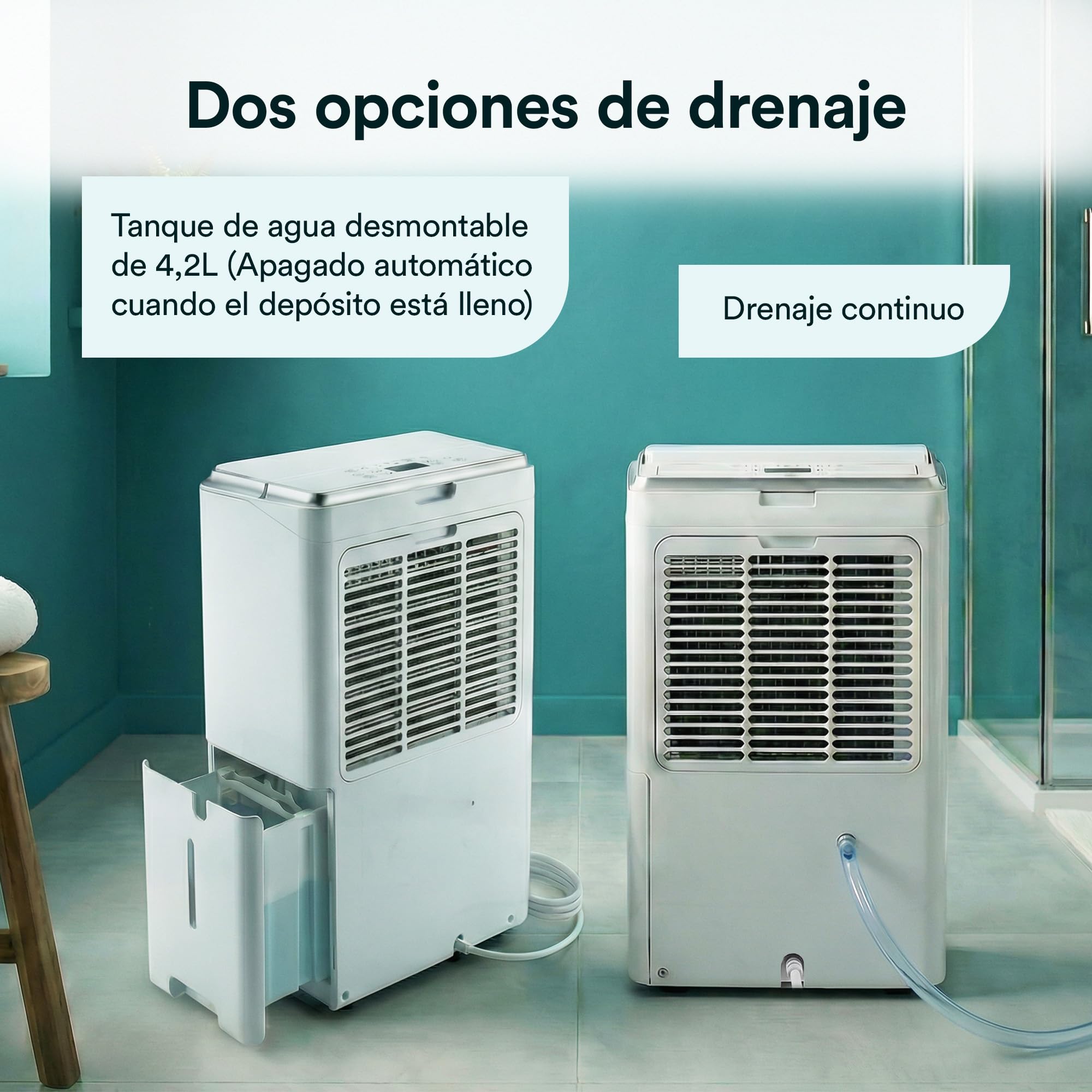 Daitsu Deshumidificador de Humedad 20L Silencioso | Modo Secado de Ropa