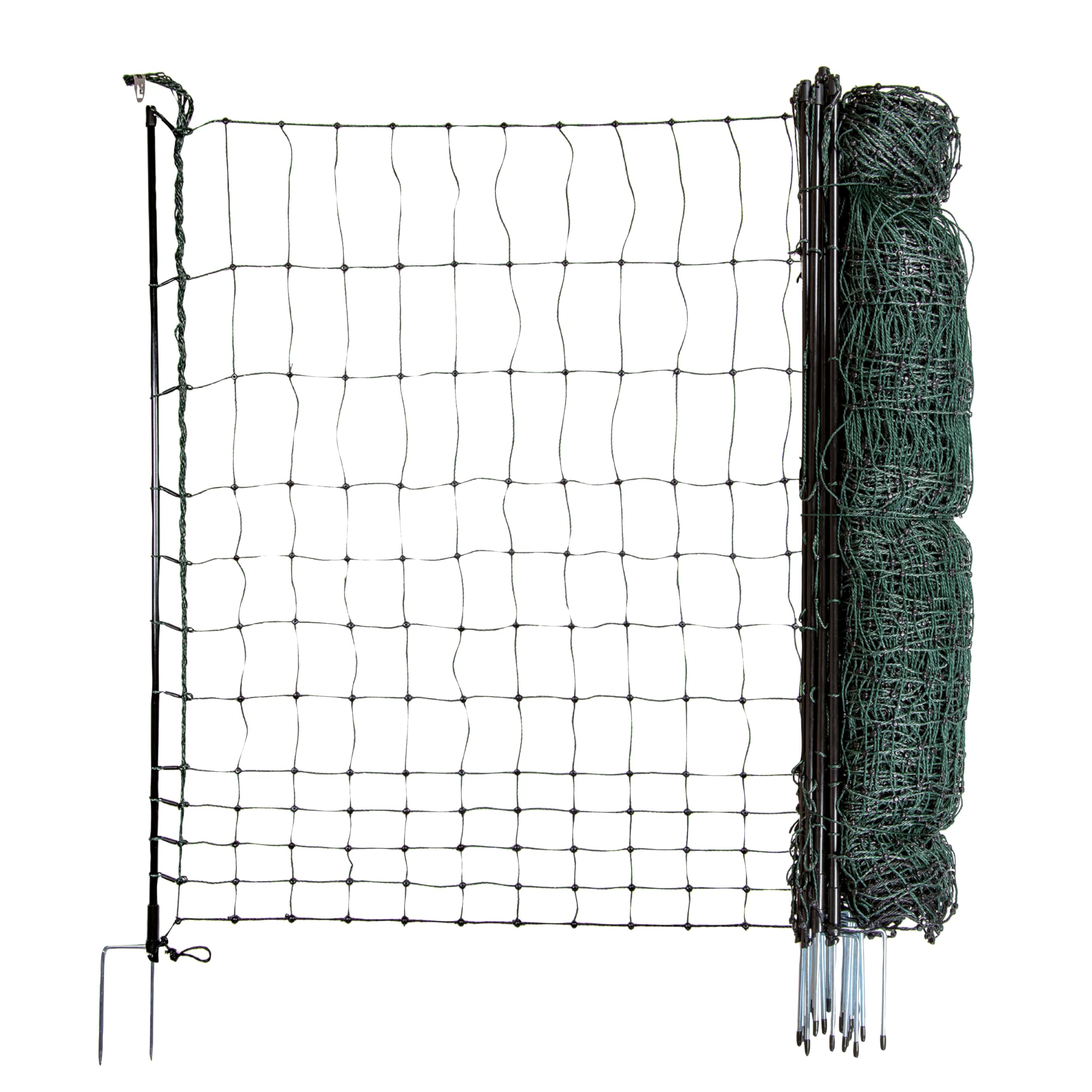 horizont strongLine Camping Hundezaun 50m lang, 120cm hoch - 15 Fiberglaspfähle Doppelspitze ohne Strom, grün, Zaun für Hunde, mobiler Zaun für Garten, Hof & Camping
