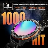 KOSPET Tank T3 Ultra 2 Men's Smartwatch, GPS, AMOLED Display 1.43", Working Time 18 Days, Water Resistance 5 ATM, Heart Rate Monitoring & SpO2, 170+ Fitness Mode (Black) - 6