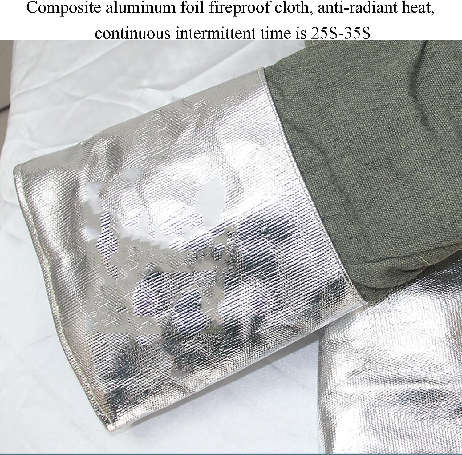 PIWINE Gartenhandschuhe, schnittfeste Handschuhe, feuerfeste Handschuhe, Schweißhandschuhe, bissfeste Handschuhe, Isolierhandschuhe aus Aluminiumfolie for Metallurgie, Herd, Grill und andere Zwecke