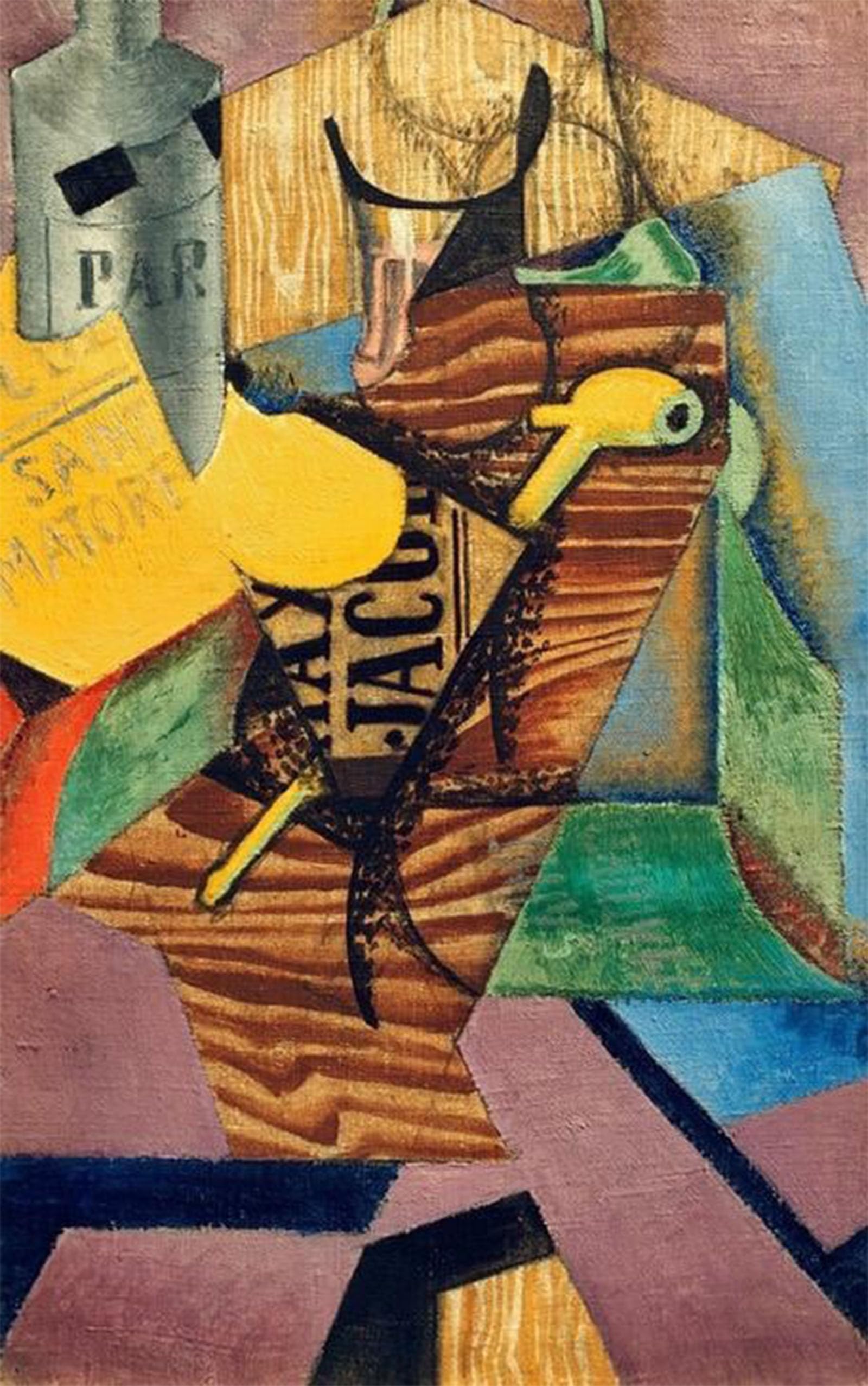 ARTXLXXBN Famous Painting Art Wall Decor Abstract Art Picture Still Life with a Book by Juan Gris Animal Pictures for Home Decor 60x90cm