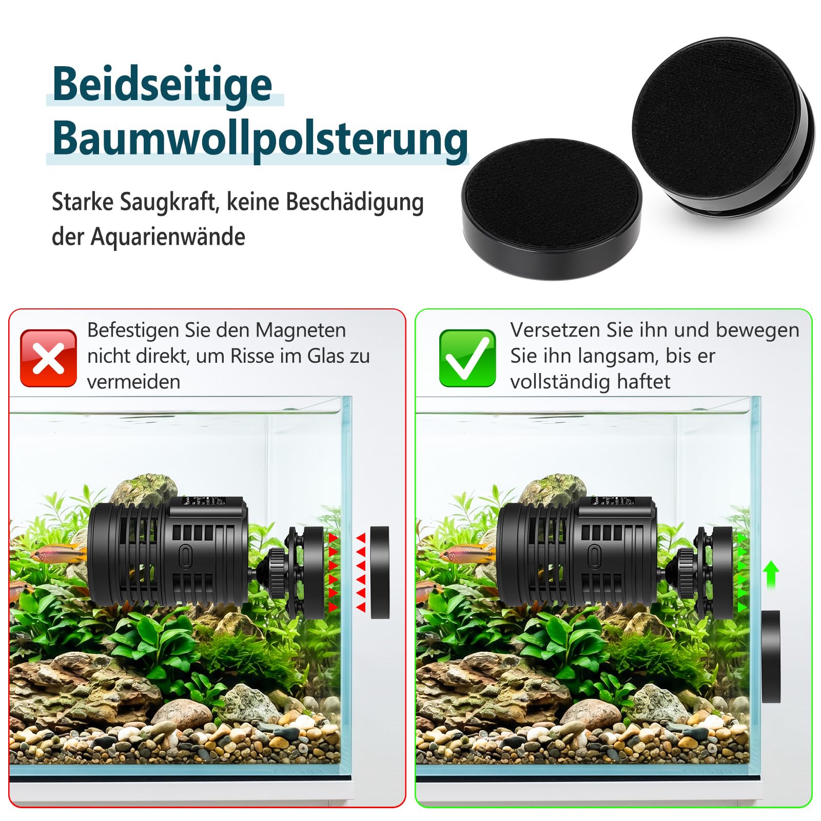 hygger 8W Aquarium Strömungspumpe Wavemaker 5000L/H