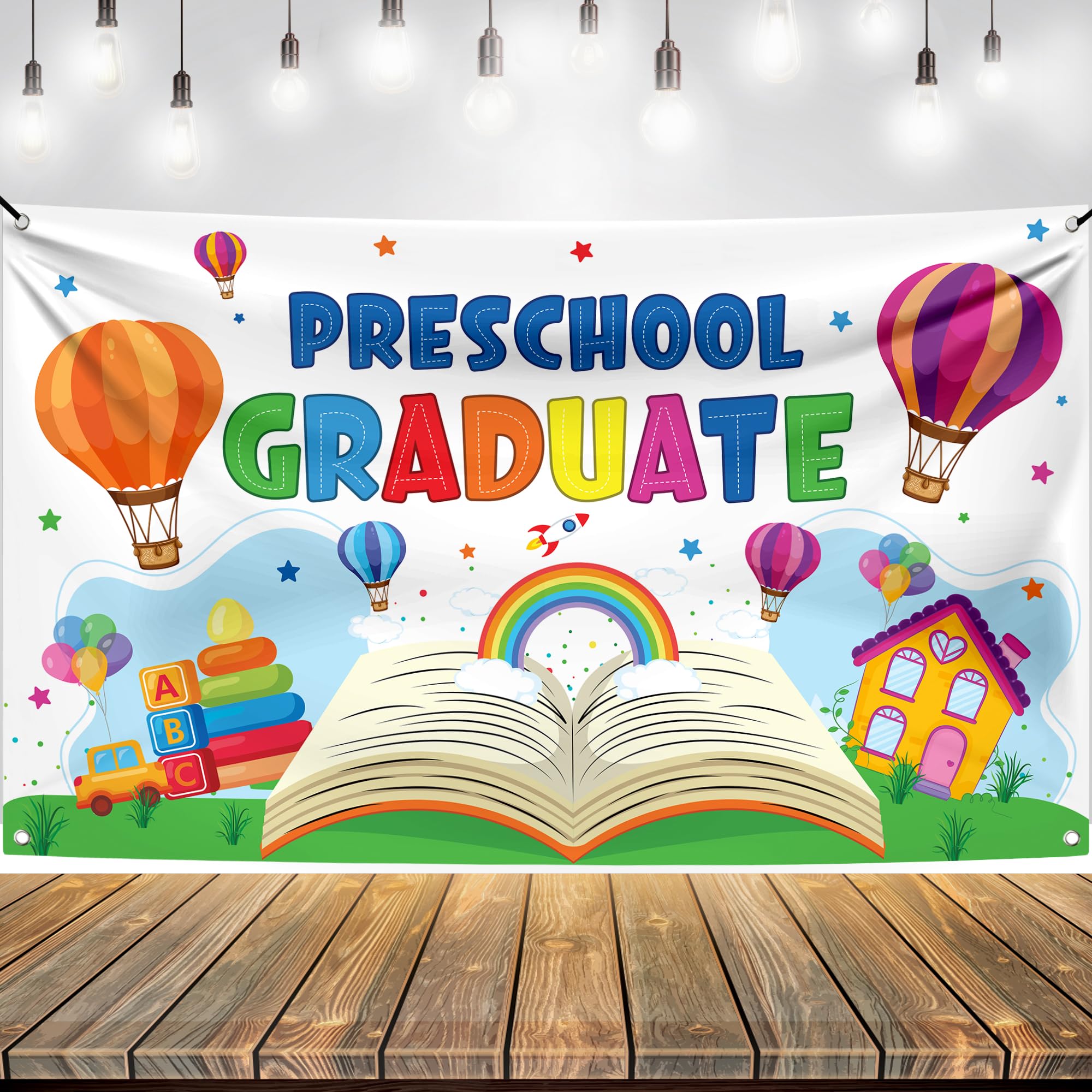 Katchon, Preschool Graduation Banner- 180x110 cm Graduation Backdrop| Kindergarten Class Of 2025 Decorations | Kindergarten Banner | Preschool graduation Decorations 2025 | preschool Graduate