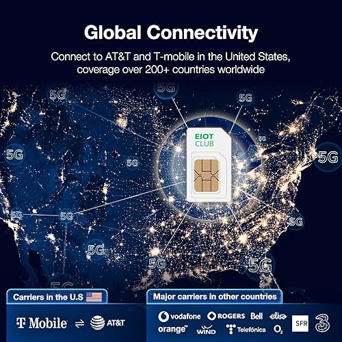 Miniatura 5 de EIOTCLUB Bizglobelink - Tarjeta SIM solo de datos, red de cobertura de roaming internacional y local de EE. UU. para hotspot móvil WiFi portátil 4G
