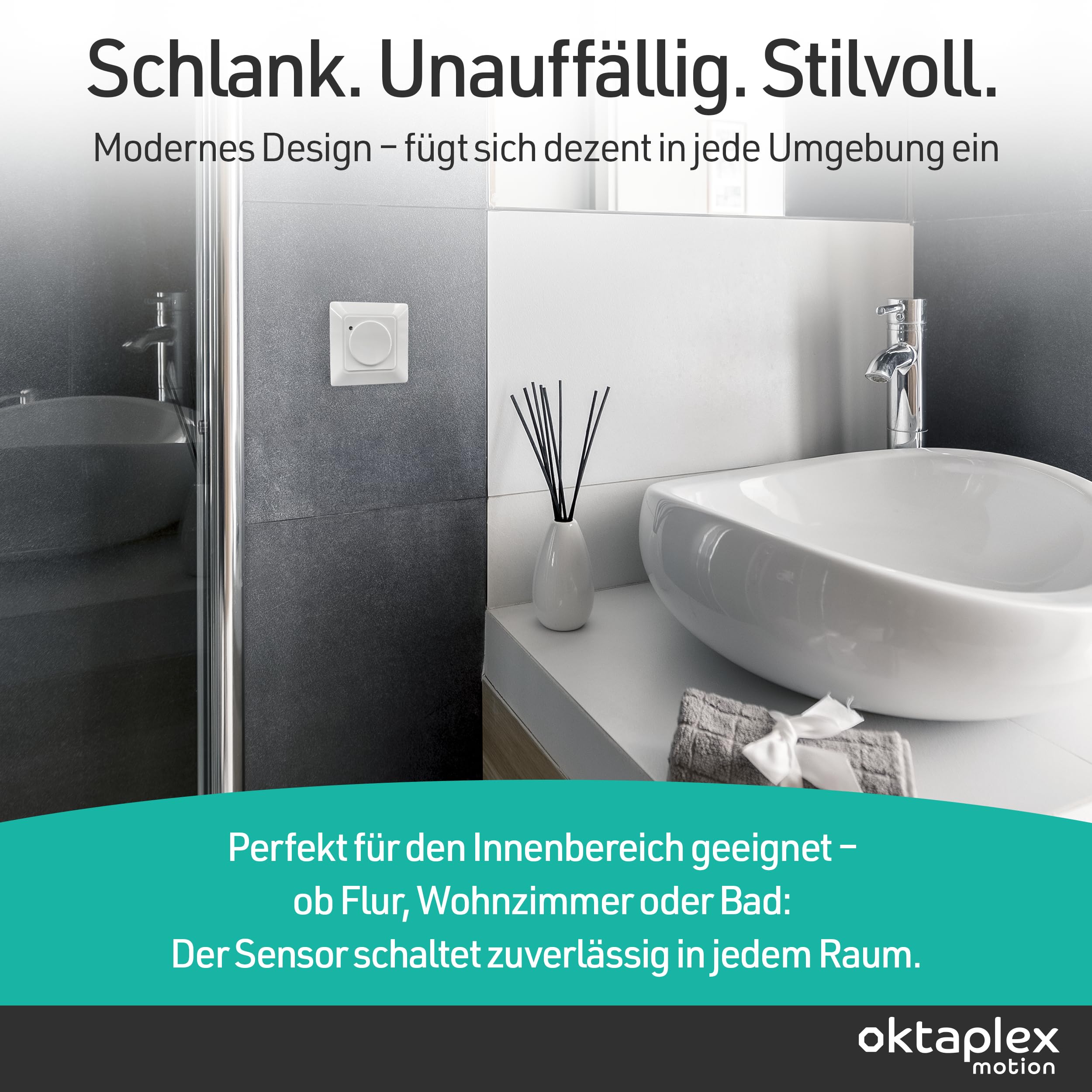 Oktaplex Fee 2er Set Bewegungsmelder Unterputz Weiss