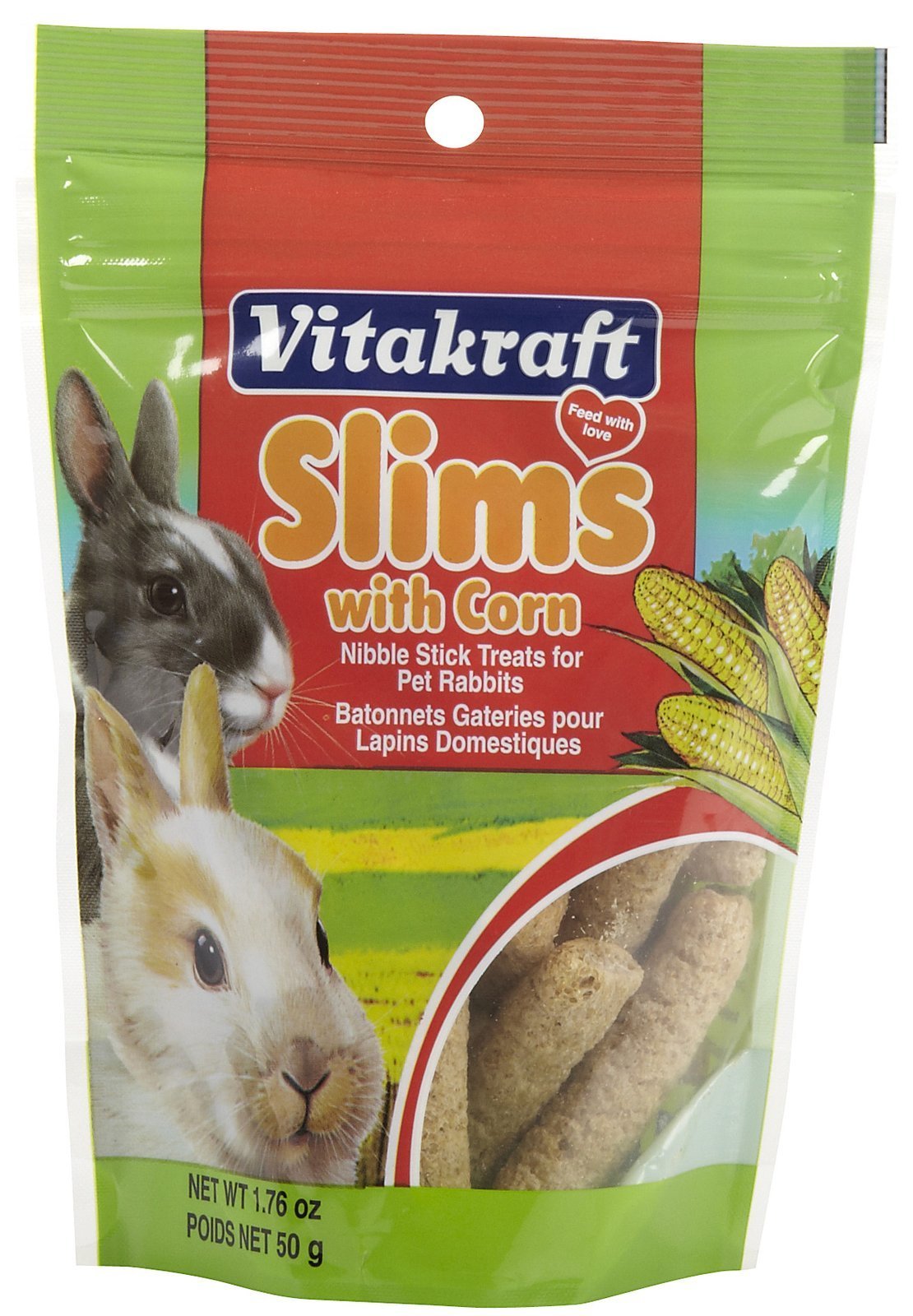 Vitakraft Rabbit Corn Slims, 1.76-Ounce Pouch
