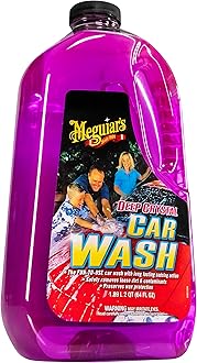 Meguiar's Deep Crystal Car Wash - Car Wash Shampoo that Cleans Paint, Enhances Gloss, and Preserves Wax Protection, pH Balanced Car Wash Soap with Excellent Foaming Action, 64 Oz