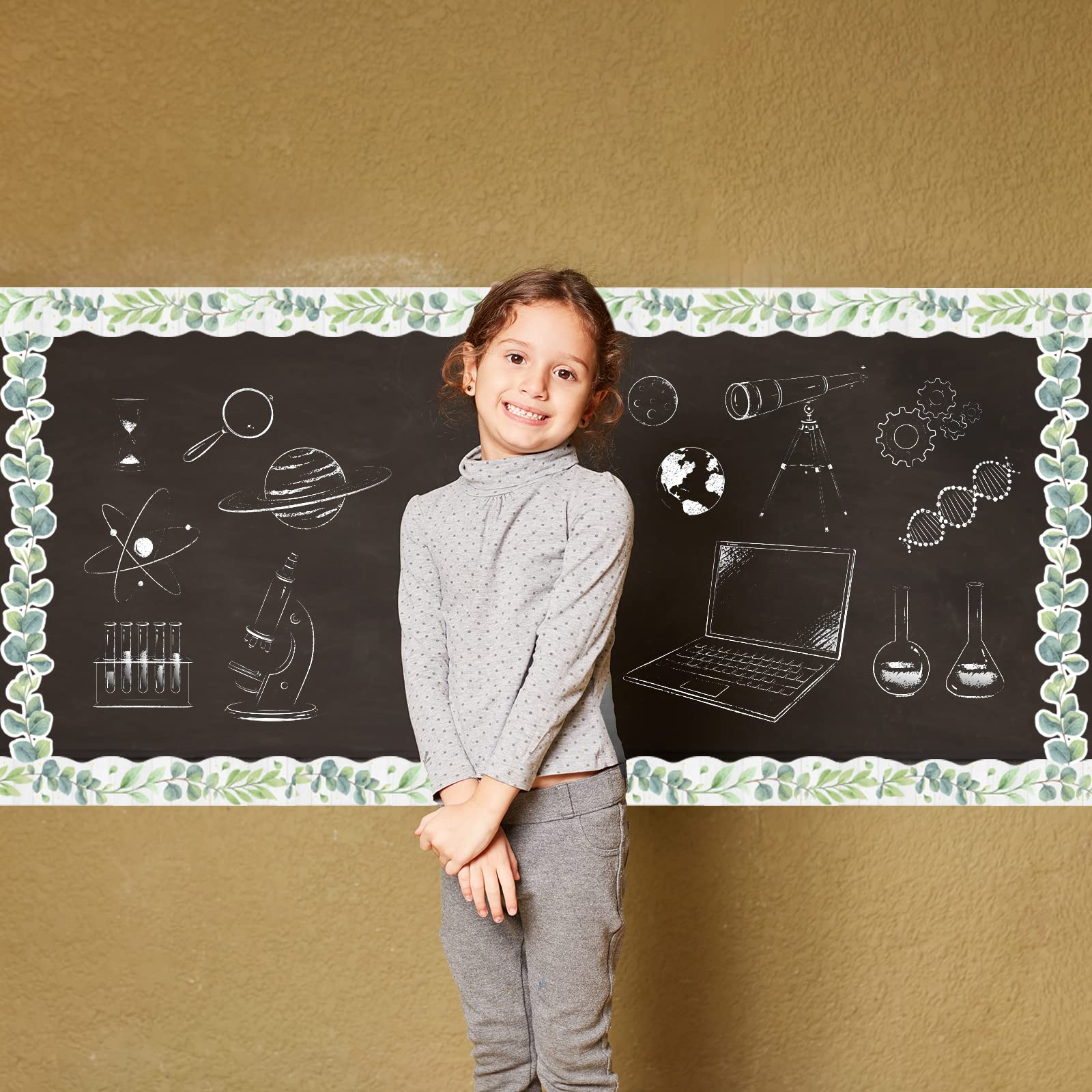 Magnet-Bordüren Für Whiteboard & Tafel – 48 Stück, Retro-blau, Wasserfest & Kinderfreundlich