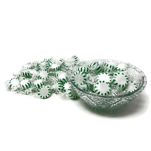 Miniatura 4 de Spearmint Starlights - Caramelo de mentas duras  1 libra  Discos clásicos de la vieja escuela con sabor a menta verde  Snack de caramelo vintage