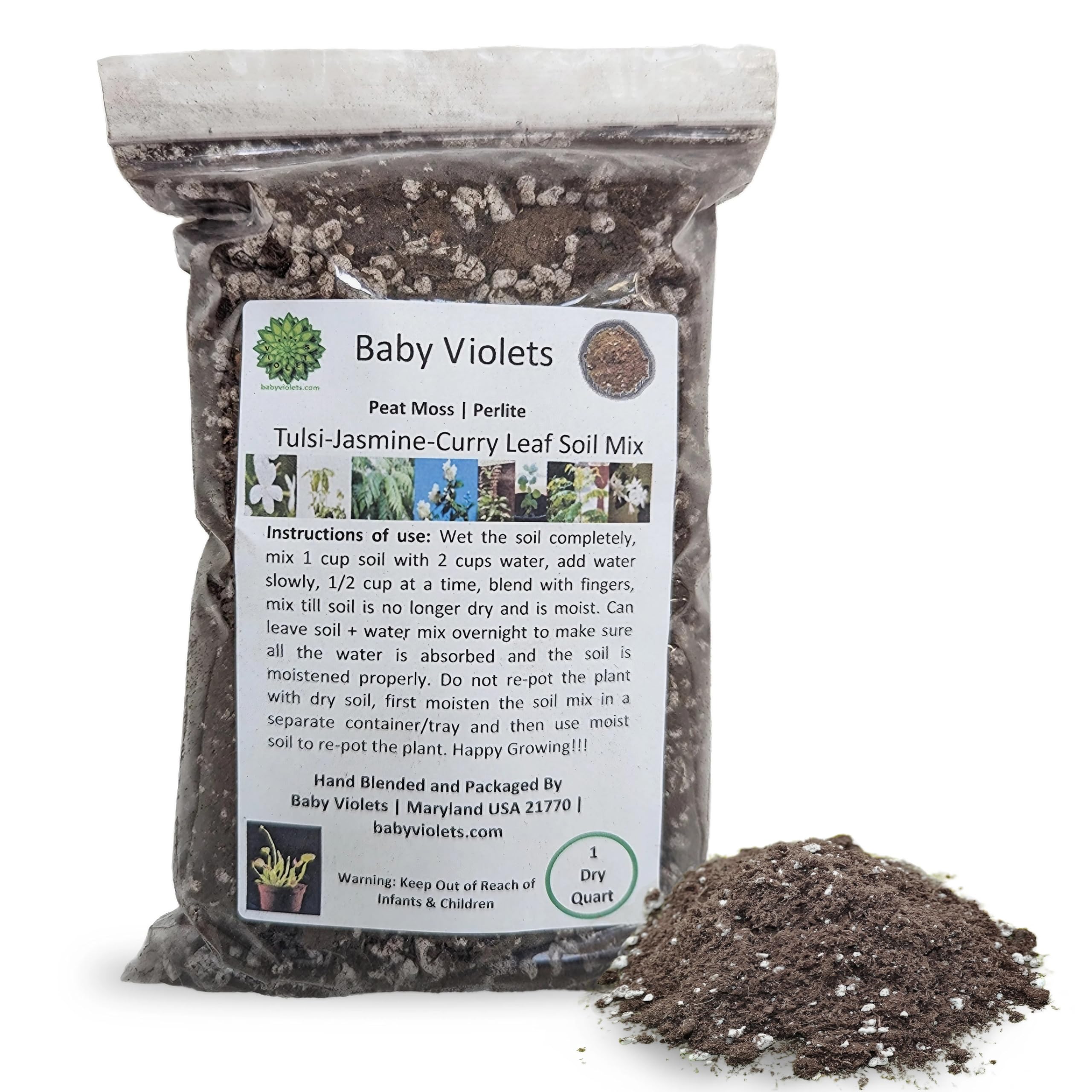 Buy Tulsi/Holy Basil/Curry Leaf/Jasmine Potting Soil Mix (3 Cups / 1