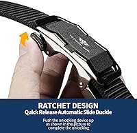 Vista 2 de Cinturón de nailon para hombre, cinturones tácticos, cinturón de lona transpirable con hebilla