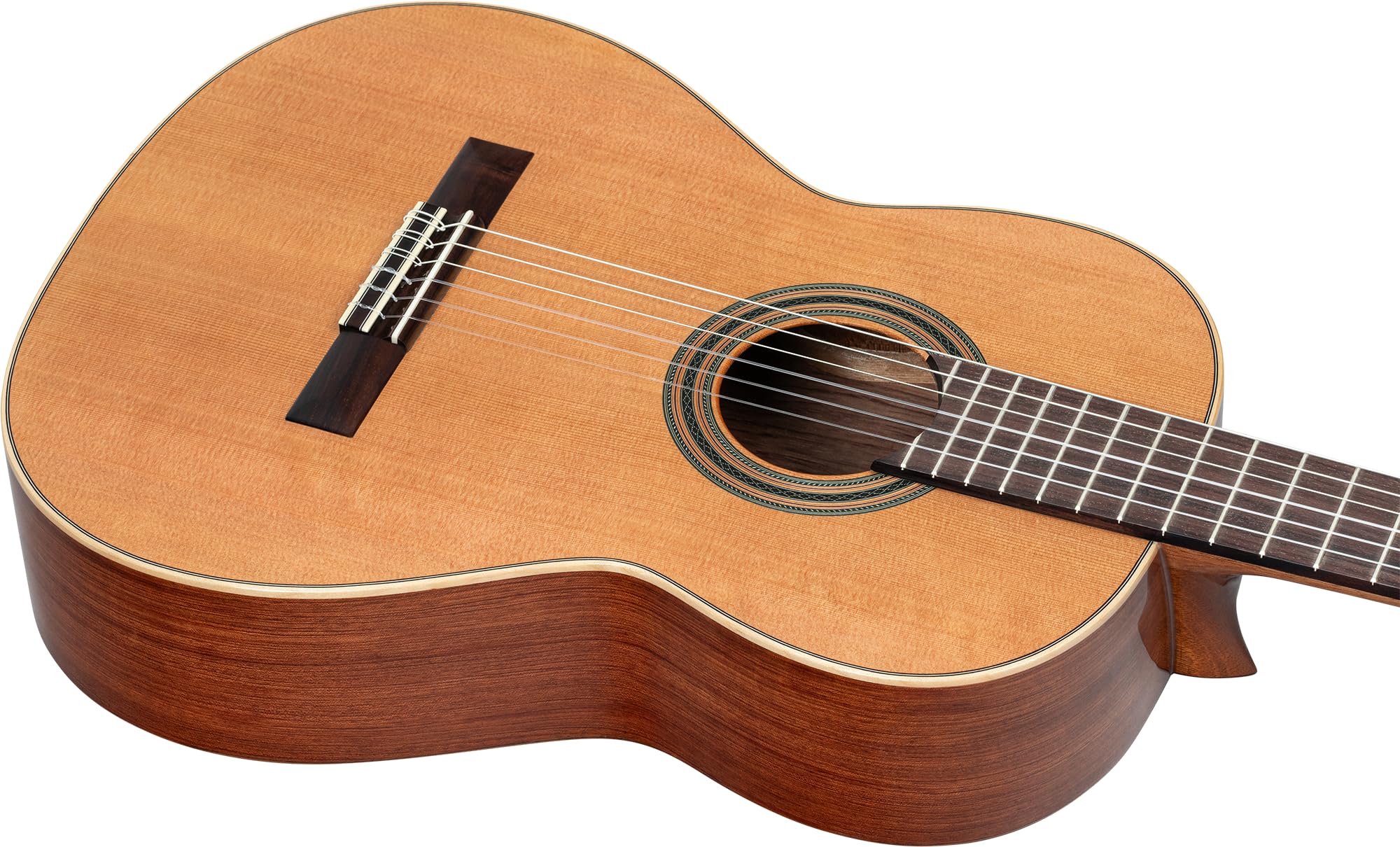 Ortega Traditional Series - Chitarra con corde in nylon, realizzata a mano in Spagna, con custodia professionale (R18G)