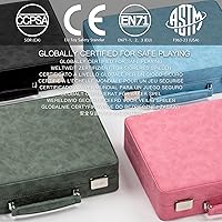 Vista 7 de Juego de Rummy, 2 a 4 jugadores con 106 fichas y 4 bastidores, juego de viaje Rummy con funda de piel sintética, divertidos juegos de mesa clásicos