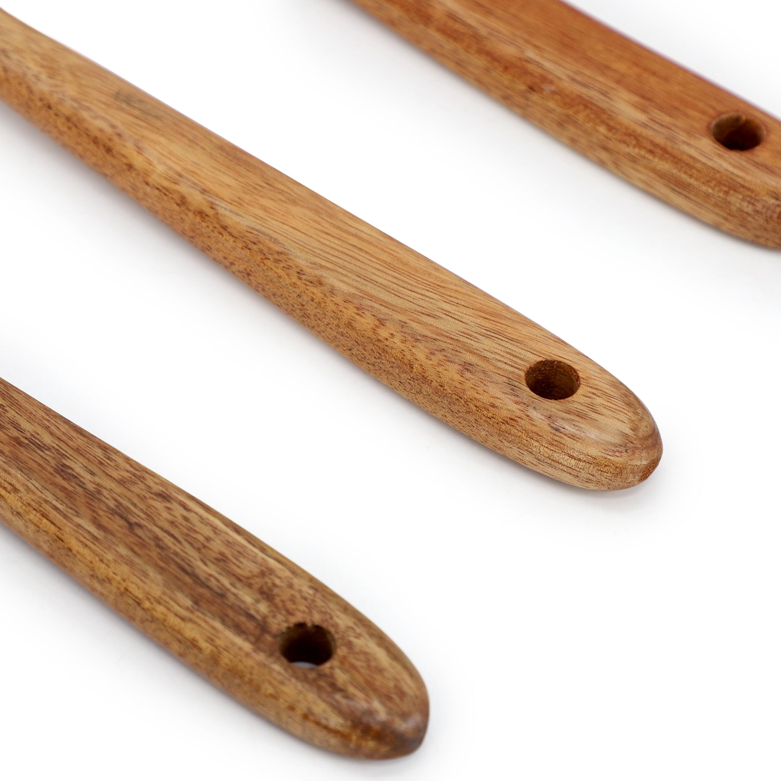 Elama 7-teiliges Küchenhelfer-Set aus Akazienholz und drehbarem Küchenhelfer-Topf, Kochutensilien, Küchenutensilien, Arbeitsplattenaufbewahrung (7-teiliges Schlitz)