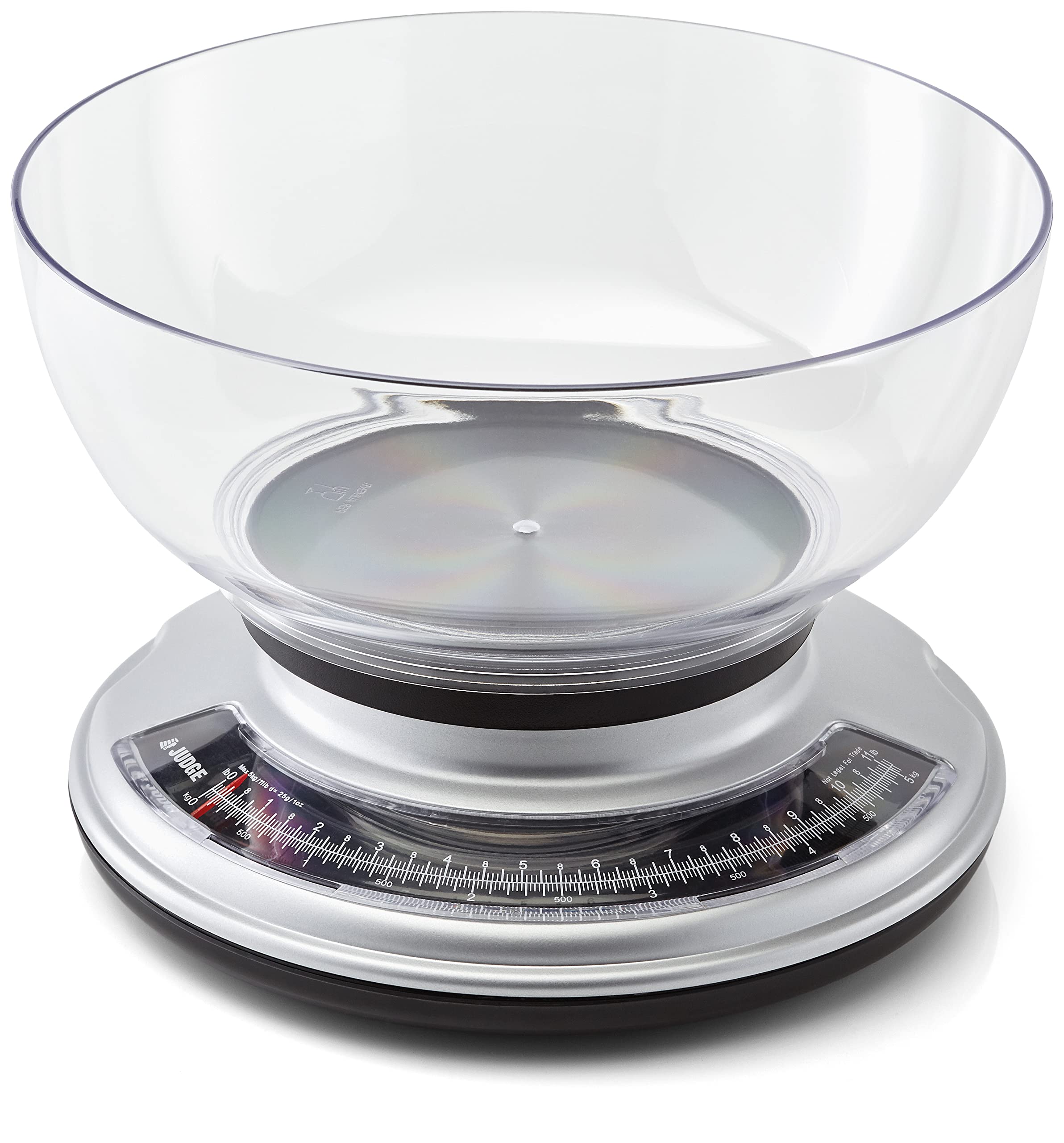 Judge 5.0Kg Chrome Kitchen Scale With Clear Bowl