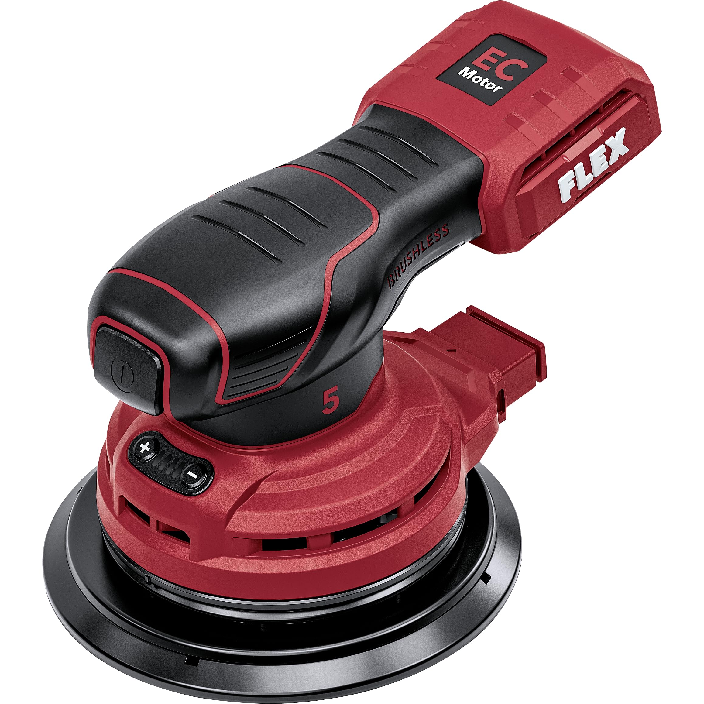 FLEX Levigatrice orbitale a batteria da 18 V (ORE 5-150 18-EC C, batteria 18 V, regolazione a 4 livelli, con sacchetto filtro antipolvere, EMS, artigiani, utensili manuali) 534186