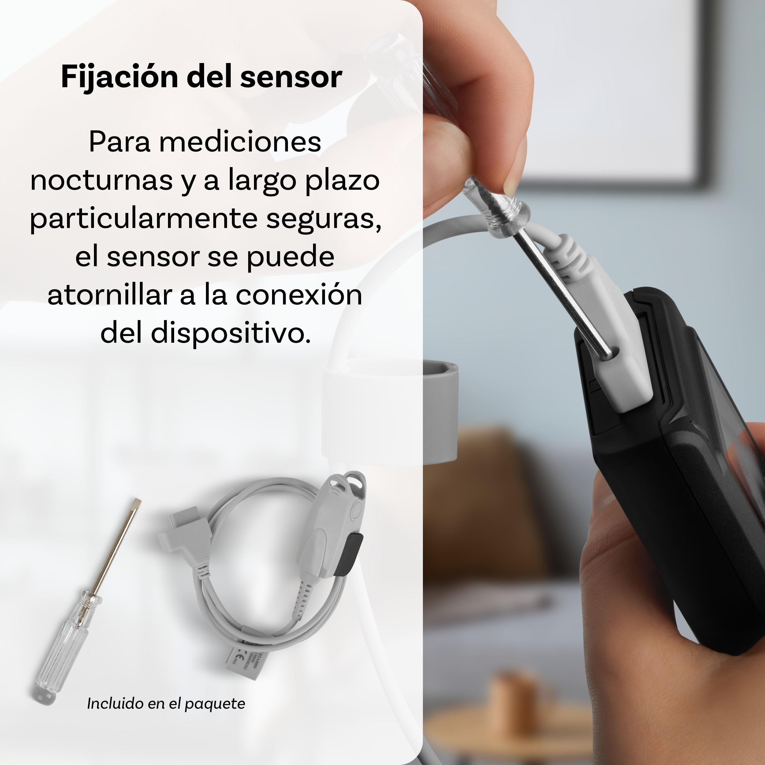 Pulox Pulsioxímetro PO-650A - Medidor de SpO2 y pulso con sensor externo - Mediciones de larga duración, memoria de datos, señal acústica de aviso