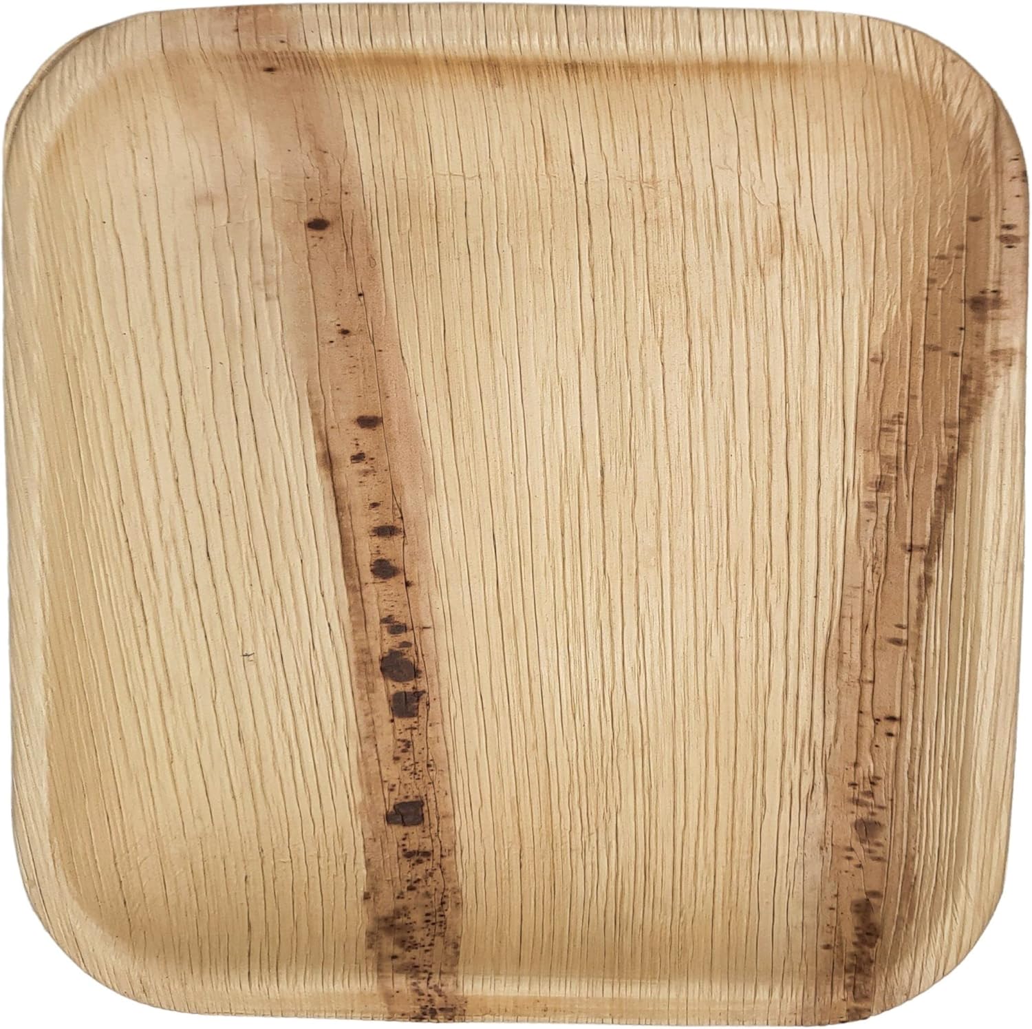 Dtocs Palm Leaf Plates Disposable 7" Square (100) | Compostable Dinnerware for Serving Desserts, Appetizer, Salad, Mini Charcuterie Boards for Camping, Wedding, Birthday | Sturdy than Paper Plates