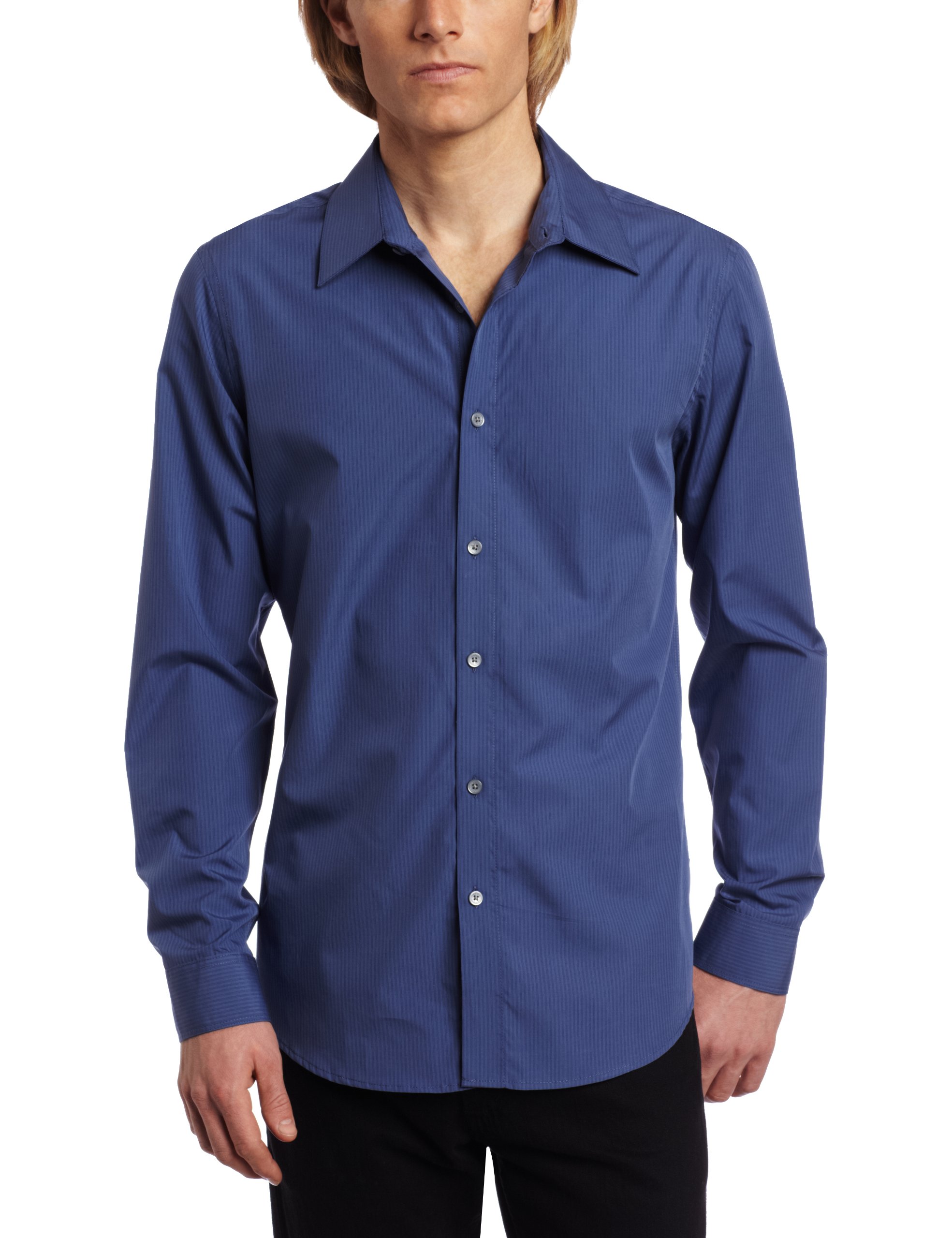 Calvin Klein Men's Slim Fit Long Sleeve Poplin Woven Shirt