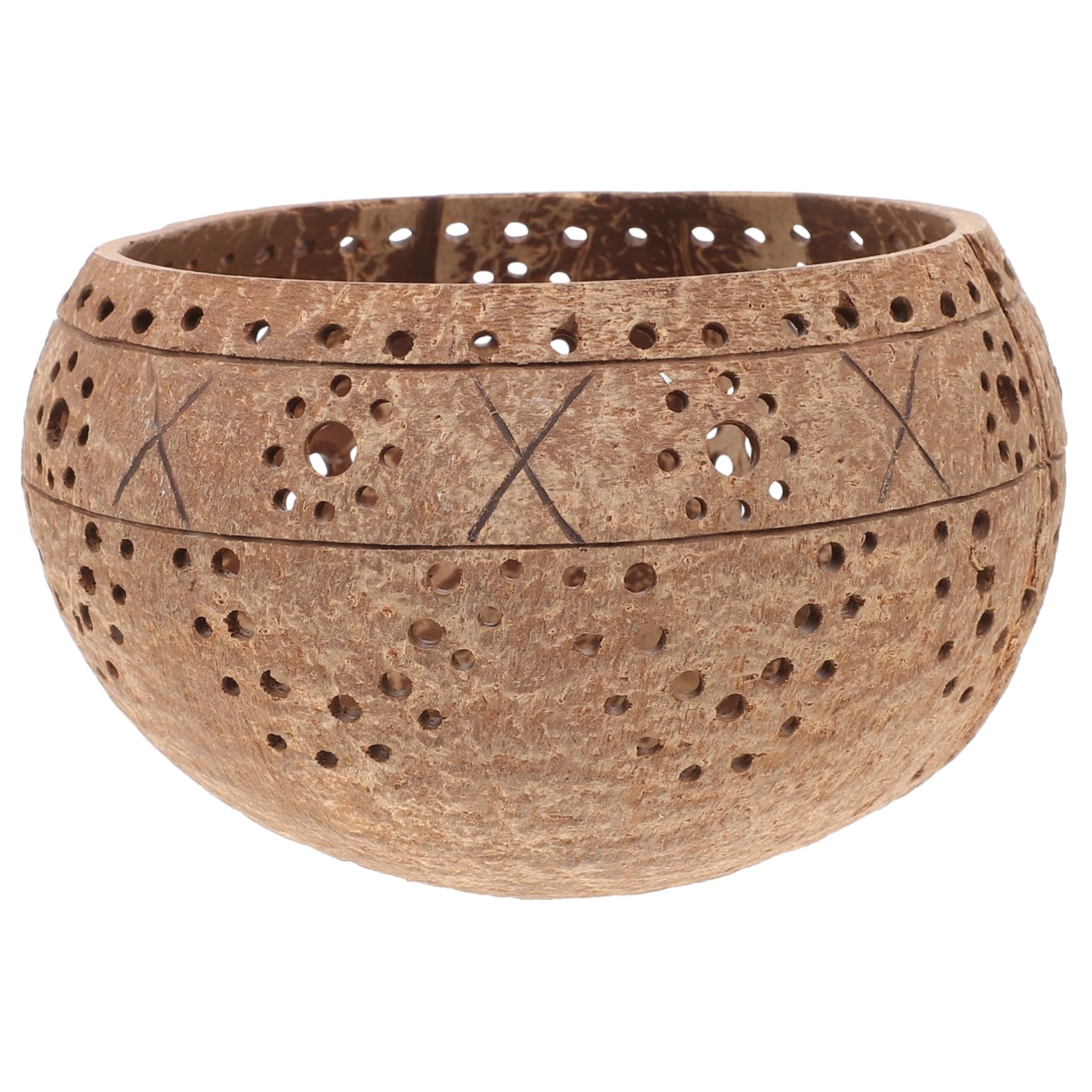 RORPOIR 1pc Coconut Shell Bowl Candle Jar Decorative Hollow Storage Container for Home Office Craft Lightweight and Portable Elegant Design for Parties and Events