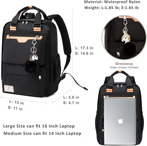 Miniatura 6 de Mochila para laptop para mujer, mochila para profesores, bolsa de enfermería, antirrobo, mochila grande para universidad para primaria, secundaria,