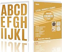 Vista 9 de 24 hojas de calcomanías de letras grandes, 318 calcomanías del alfabeto de 2 pulgadas, calcomanías de vinilo autoadhesivas para niños, escuela