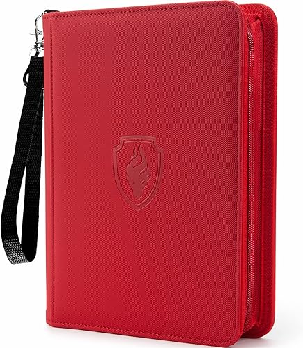 Carpeta de 4 bolsillos para 320 tarjetas, carpeta de tarjetas coleccionables con cremallera premium, carpeta portátil de colección de tarjetas de