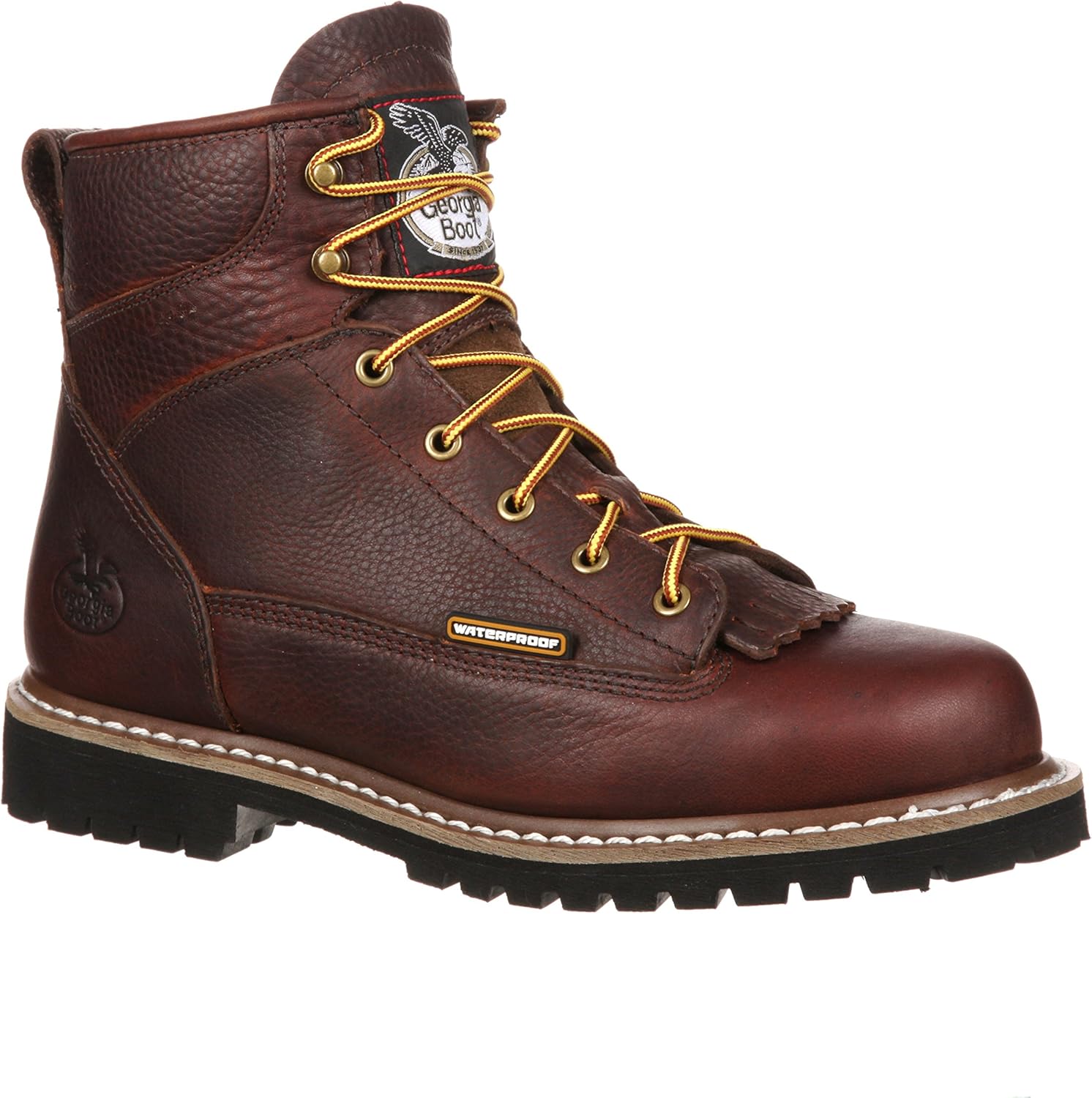 Men's Steel Toe Waterproof Low Heel Logger Boot