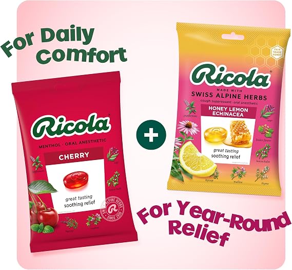 Ricola Cherry Herbal Throat Drops - 45 Count