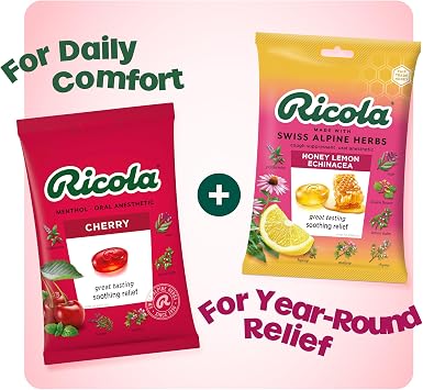 Ricola Cherry Herbal Throat Drops - 45 Count