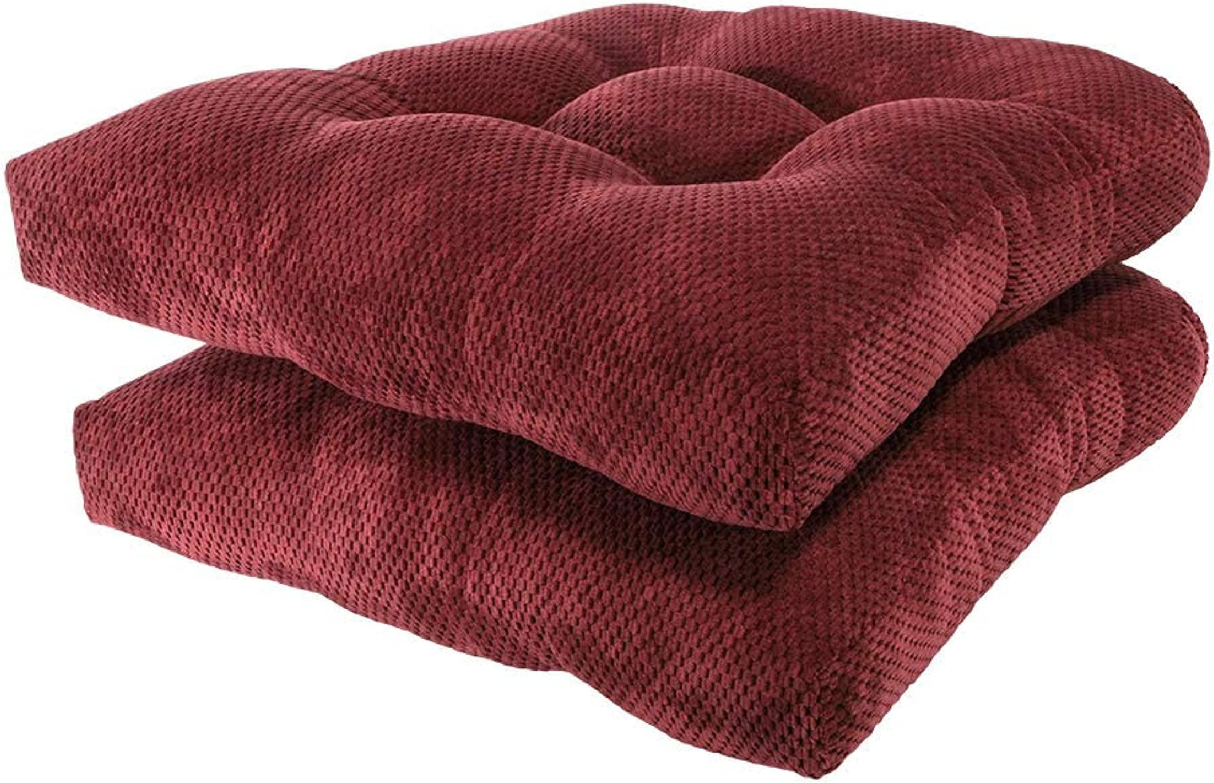 ArleeMemory Foam Non-Skid Chair pad, 2 Count, Burgundy